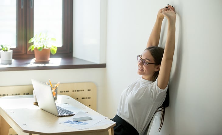 office yoga video